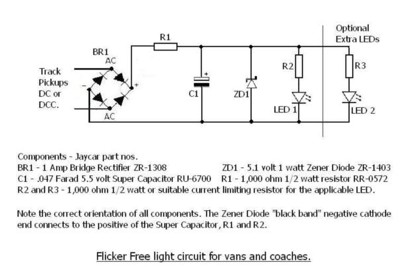 thumbnail image 2 of Constant Brightness LED Loco Headlight Kit For Model Railroad Engines - N, HO, S, O Gauge 2 of 5